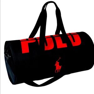 NWT Black n red Ralph Lauren Polo duffel bag